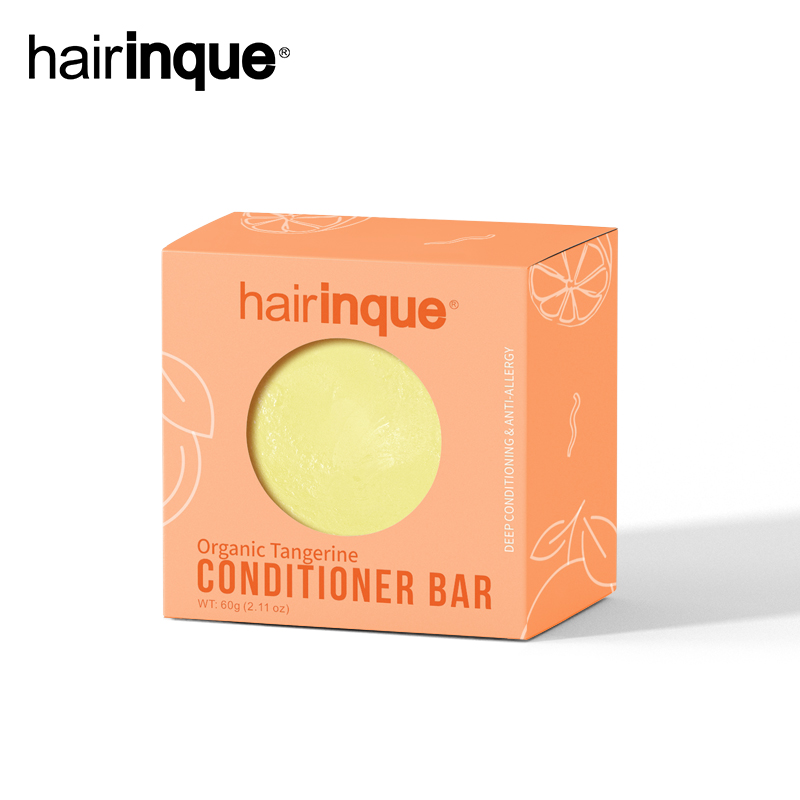 HAIRINQUE Organic hair tangerine conditioner bar handmade VITAMIN C moisturizing nourishing hair conditioner soap hair care11.11