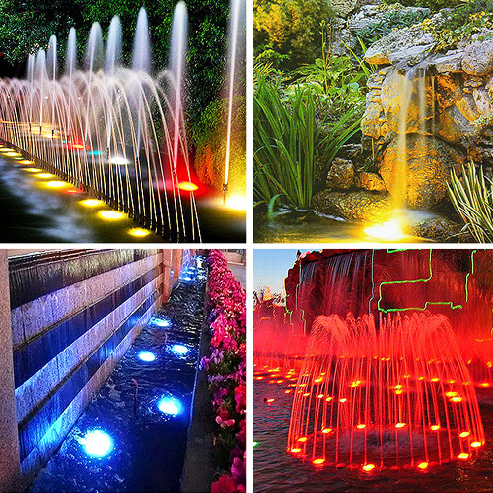 12V 24V RGB LED Underwater Light Waterproof IP68 3W 6W 12W 36W Fountain Pond Pool Lamp Swimming Outdoor Garden Party Lights