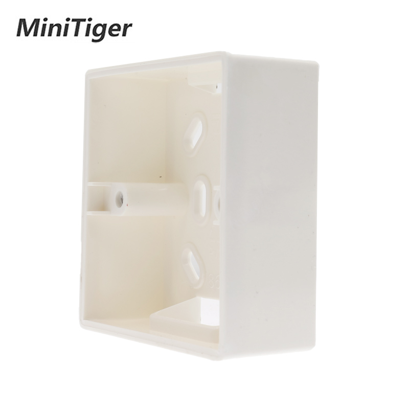 Minitiger External Mounting Box 86mm*86mm*34mm for 86mm Standard Touch Switch and Socket Apply For Any Position of Wall Surface