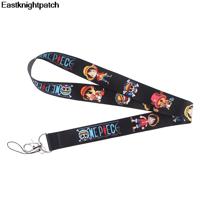 Anime black Lanyard Badge ID Lanyards/ Mobile Phone Rope/ Key Lanyard Neck Straps Accessories for man E0975