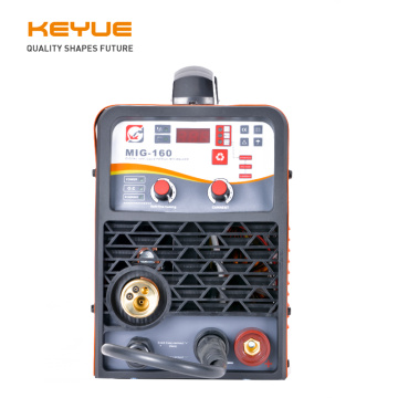 DC inverter electric small portable CO2 gas and gasless (no gas) mig mma welder with synergic operation MIG-160