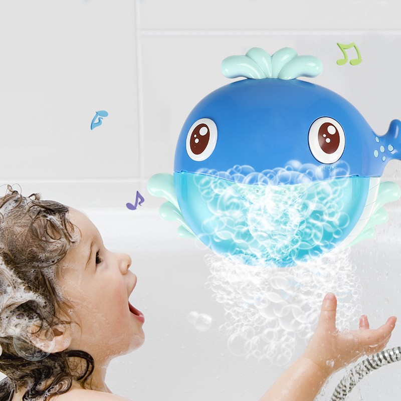 Baby Bath Toy Bubble Crab Frog Whale Funny Music Bath Bubble Maker Pool Swimming Toy Pool Bathtub Soap Machine Toy for Child Kid