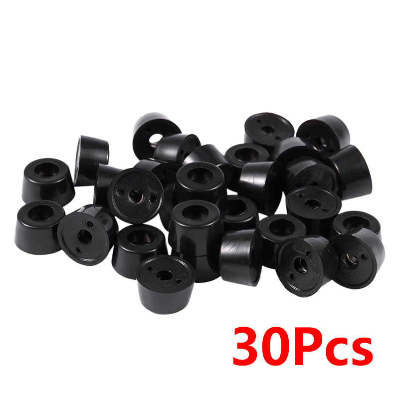 30Pcs Anti Slip Furniture Legs Feet Black Speaker Cabinet bed Table Box Conical Rubber Shock Pad Floor Protector Furniture Parts