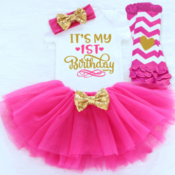 My Little Girl Baby Clothing Sets 1 Year Toddler Tutu First Birthday Cake Smash Outfits Infant Christening Suits For 12 Months