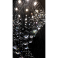 Luxury Modern Hotel Lobby Decoration Spiral Long Pendant Light Classic Living Room Stairs Golden Hanging Crystal Chandeliers