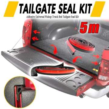 5M Adhesive Universal Weather Stripping Pickup Truck Bed Rubber Tailgate Seal Kit Tailgate Cover Sound Insulation