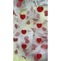 Red Red heart embroidery lace fabric sewing mesh fabric for dress skirt accessories home decoration 1Yard