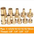 Brass Pipe Fitting 4mm 6mm 8mm 10mm 12mm 19mm Hose Barb Tail 1/8" 1/4" 1/2" 3/8" BSP Male Connector Joint Copper Coupler Adapter