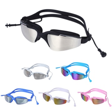 Professional Swimming Goggles with earplugs Women Men High Definition Waterproof Dust-proof Anti-fog Anti-UV Glasses