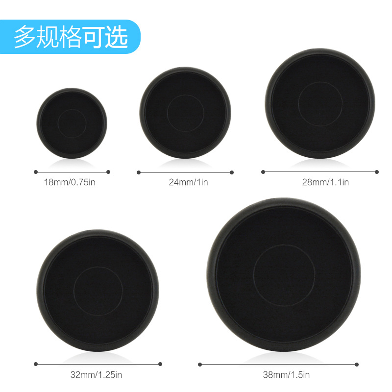 12PCS Black Binding Disc Buckle Ring Buckle For Mushroom Hole Notepad Hand NoteBook Plastic Disc Buckle Mushroom Hole Buckle