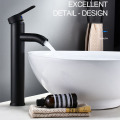 XUNSHINI Stainless Steel Basin Faucets Matt Black Bathroom Sink Washbasin Tap Single Hole Hot&Cold Water Mixer Tap