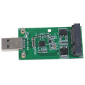 Hot Sale Mini USB 3.0 to PCIE mSATA External SSD PCBA Conveter Adapter Card