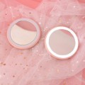 Mini Luminous Makeup Mirror Portable Cute Led Hd Smart Makeup Wear Tools For Women With Mirror Light Box Makeup Roud Outdoo H9X0