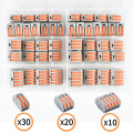 Lever-Nuts 60PCS Compact Splicing Connector Assortment Kit Contains PCT-212(30 PCS) PCT-213(25 PCS) PCT-214(25 PCS) PCT-215(25)