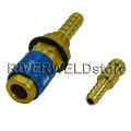 Gas & Water Quick Connector Fitting Hose Connector with Blue Color For PTA DB SR WP 9 17 18 26 TIG Welding Torch 1Set