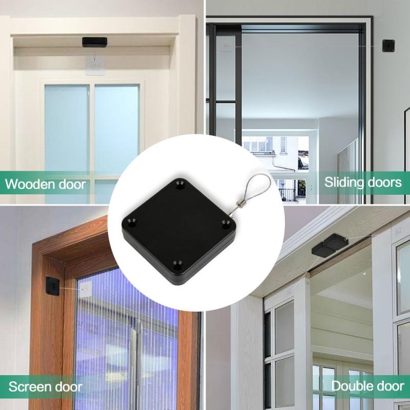 Fire Rated Door Stopper Door Hardware ABS Stainless Steel Adjustable Surface Mounted 800g Pull Force Automatic Door Closer