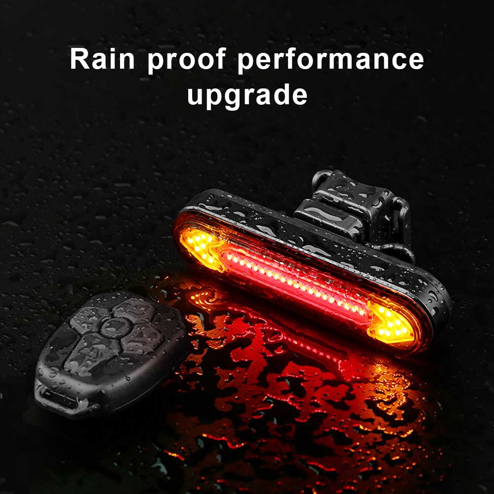 Bike LED Tail Light Bicycle Turning Signal USB Rechargeable Remote-Control Flash Rear Red Lights Waterproof Brake Warning Lamp