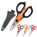 2/1 High Carbon Steel Scissors Household Shears Tools Electrician Scissors Tools for Fabrics, Paper and Cable