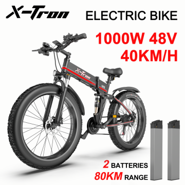 X-Tron H26 Electric Bike 1000W e bike Mens Snow Mountain Bike 26