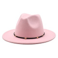 Black white Fedora Hats For Women Imitation Wool Fedoras Panama Felt Hat Winter Men Jazz Hats Trilby Chapeau Femme Caps 56-60cm