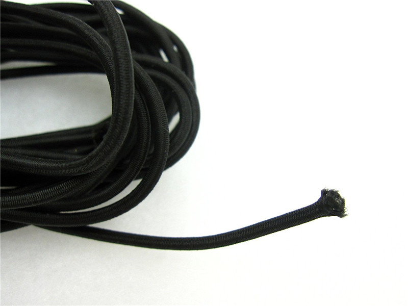 5 meters* Elastic Bungee Rope width Black White Shock Cord Stretch String For Repair, Outdoors 3mm Elastic SJD05