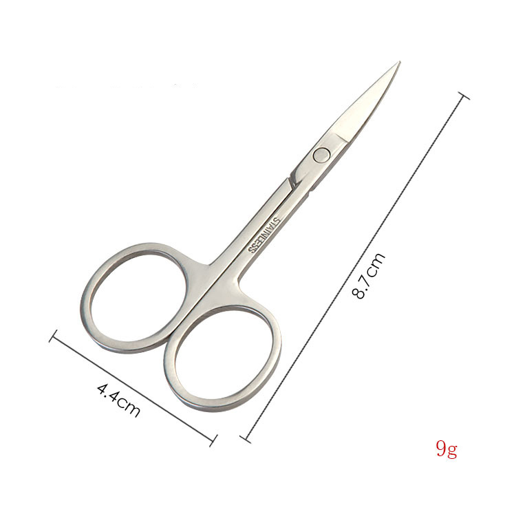 Eyebrow Trimming Scissor Stainless Steel Manicure Nasal Hair Trimmer Eyelash Double Eyelid Tape Cutting Scissors Makeup Tool