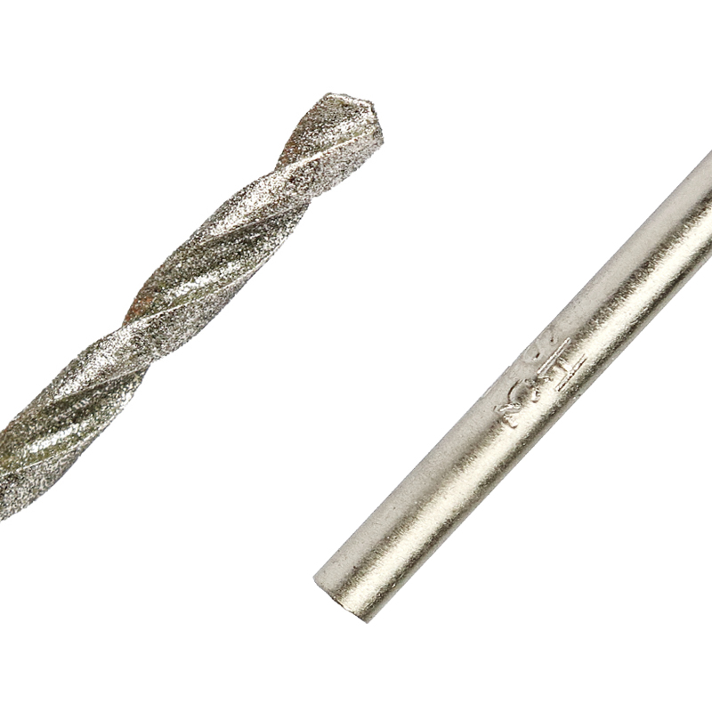 Free Shipping 10pcs Diamond Coated Twist Drill Bit Set 0.8mm-4.0mm Drill Bit For Glass Tile Stone Tipped Hole Drill Bit