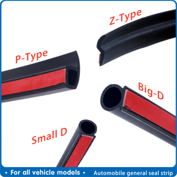 P Z D Type Automotive Door weatherstripping Door Rubber Seal Strip Car Sound Insulation 4 Meters Rubber Sealing For Car Rubber