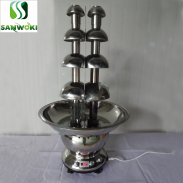 Double tower chocolate fountain machine double color chocolate waterfall machine stainless steel chocolate hotpot machine