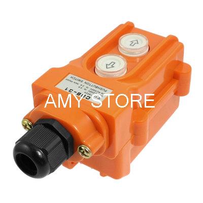 Orange Plastic Case Hoist Operate Push Button Switch COB-31
