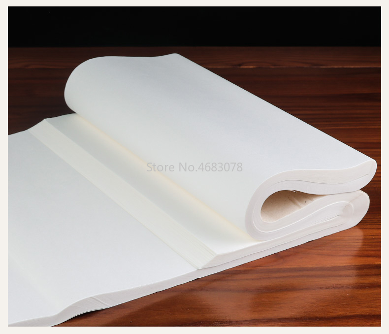 100pcs Xuan Paper Chinese Semi-Raw Rice Paper For Chinese Painting Calligraphy Or Paper Handicraft Supplies