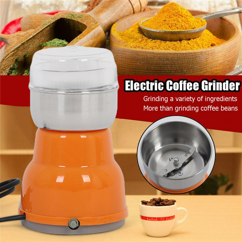 NEW 220V Electric Stainless Steel Coffee Bean Grinder Home Grinding Milling Machine Coffee Accessories-Eu Plug Dropshipping