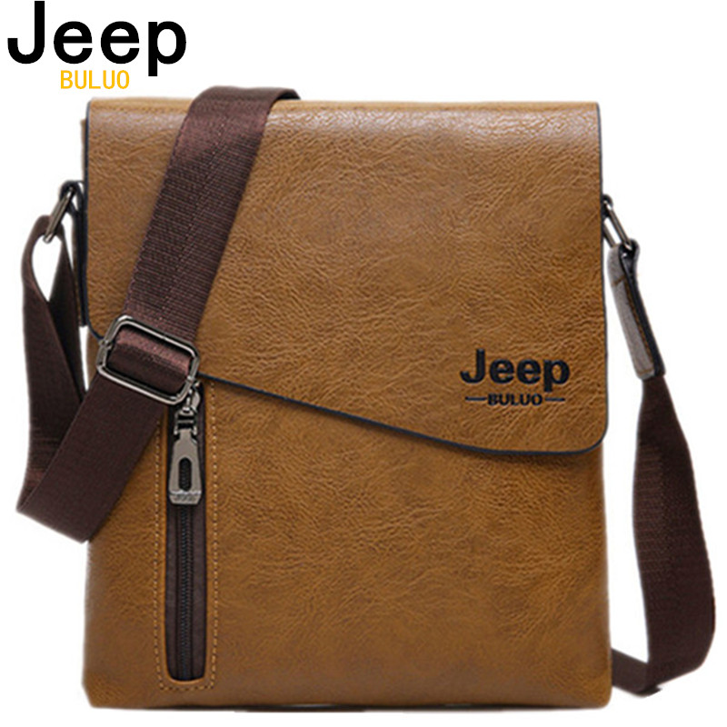 BULUOJEEP Brand High Quality Leather Messenger Bags For Men New Style Man's Tote Bag Fashion Crossbody Shoulder Bags JEEP1502