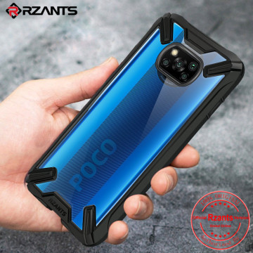 Military airbag Anti-fall shell Case For Xiaomi Poco X3 NFC Case 6.67 inch Tansparent Acrylic PC+TPU Shockproof Armor Back Cover