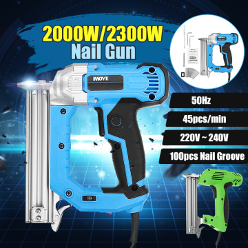 2000W 23000W Electric Nail Gun 220V Woodworking Tools Electrical Straight Staple Nail for Furniture Nailing Stapler Shooter