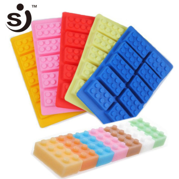 10 Holes Ice Cube Tray Rectangle Silicone Building Bricks Ice Mold Lego Blocks Ice Form Silicone Candy Mold Jelly DIY