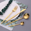 Complete Tableware Sets Golden Fork Spoons Knife Set Stainless Steel Cutlery Set Spoon Fork Set Gold Cutlery Dinnerware Sets