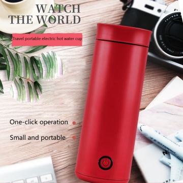 Portable Mini Electric Kettle Water Thermal Heating Boiler Travel Stainless Steel Tea Pot Coffee Milk Boiling Cup