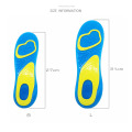 VAIPCOW Silicon Gel Insoles Shock Absorption soft Comfortable insoles Sport Shoe Insole Pad Massaging Insole for men and women