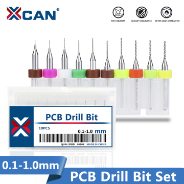 Free shipping 10pcs 0.1mm to 1mm PCB Mini Drill Bit Carbide Drill Bit for Drilling Print Circuit Board CNC Machine Drill Bits