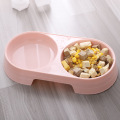 Double Pet Bowls Dog Food Water Feeder Simple Pet Drinking Dish Feeder Cat Puppy Feeding Supplies Small Dog Accessories