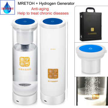 Rechargeable Hydrogen Rich Water Bottle Generator Electrolysis Alkaline H2 Ionizer MRETOH Molecular Resonance Effect Technology