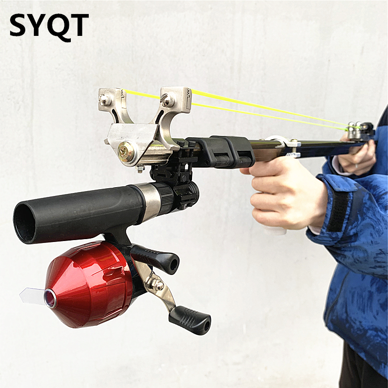 New High-Power Outdoor Precision Shooting Slingshot Latex Rubber Band Retractable Folding Long Rod Hunting Slingshot Kids Toys