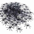 100pcs Halloween Spiders Toy Small Black Plastic Fake Spider Toys Novelty Funny Joke Prank Realistic Props