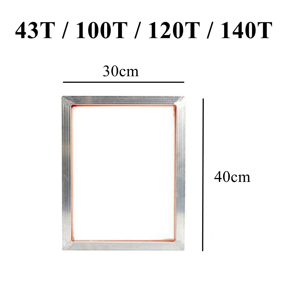 4PCS A3 Screen Printing Kit Aluminum Frame Stretched With 120M/350M Mesh, Hinge Clamp, Emulsion Scoop Coater, Squeegee Board Set