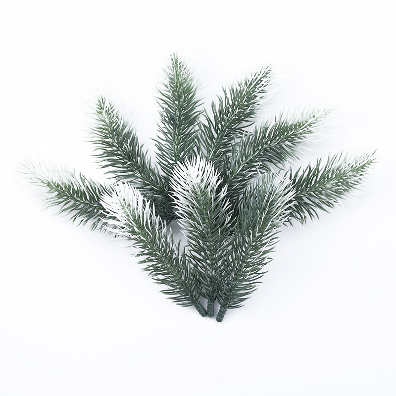 100pcs Artificial plants Plastic pine needle snowflake Christmas wreath material Wedding Decorative flowers wreaths Home decor