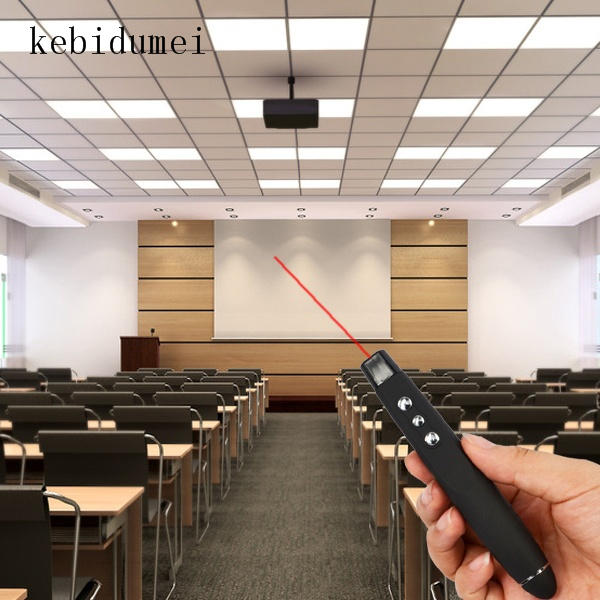 kebidumei USB Wireless Powerpoint Presentation RF Remote Controller PPT Presenter Red Laser Pointer Pen for Desktop Laptop