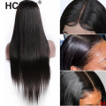 Middle Part 30inch Lace Part Human Hair Wigs Lace Part Wigs Pre Plucked With Baby Hair 150% Brazilian 13*1 T Part Lace Remy Wigs