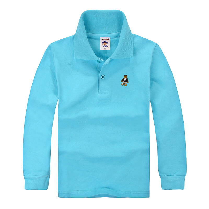 High Quality Kids Boys Polo Shirts Brand For Children Girls Casual Shirt Long Sleeve Cotton White Yellow Colors