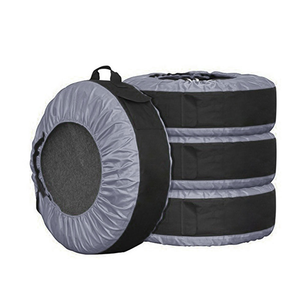 4Pcs/Set Detachable Auto Car Vehicle Spare Tire Wheel Cover Bag Protector Car Storage Dust-proof Tire Covers 30inch Diameter